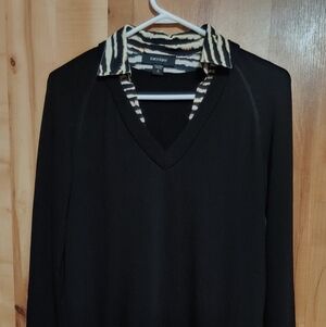 Karen Lane Small Layered Sweater Black